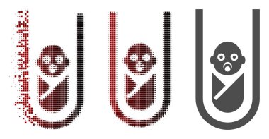 Vitro bebek simgesi yok olan nokta noktalı resim