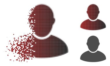 Hareketli nokta yarı ton müşteri simgesini