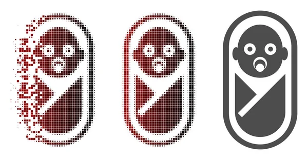 Dağınık piksel noktalı resim yeni doğan simgesi