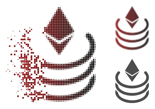 Kırık Pixelated noktalı resim Ethereum Portal simgesi