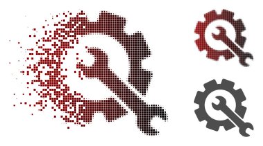 Ayrıştırılmış noktalı yarım ton onarım simgesi