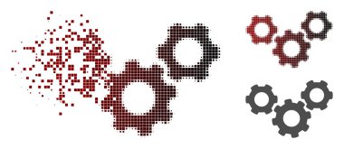 Yarı ton sistem vites simgesini toz noktalı