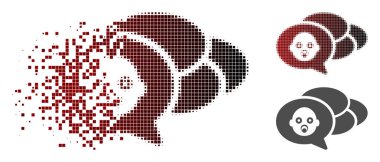 Toz piksel yarı ton bebek Dreams simgesi