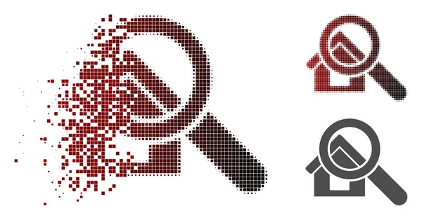 Nokta yarı tonlu arama ev simgesini eriterek