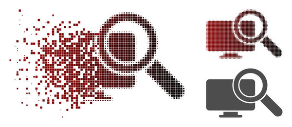 Поврежденная икона поиска полутонов пикселей
