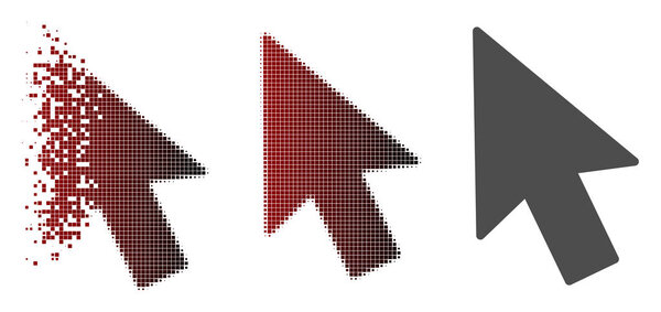 Moving Dotted Halftone Mouse Cursor Icon