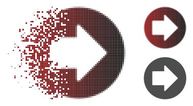 Hasarlı nokta noktalı resim sağ ok simgesi