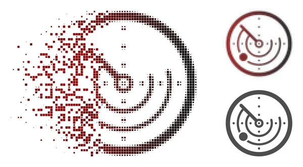 Parçalanmış nokta yarı ton Radar simgesi