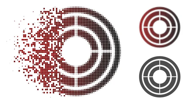 Pixelated noktalı resim hedef simgesini eriterek