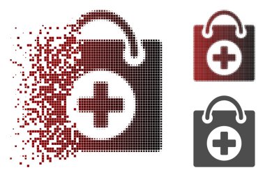 Noktalı resim ilk yardım simgesini noktalı ışıltı