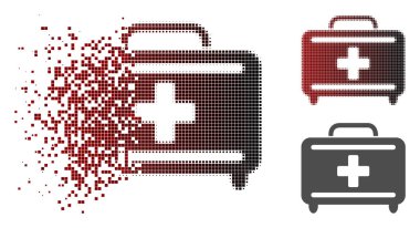 Toz Pixelated yarı ton tıbbi evrak simgesini