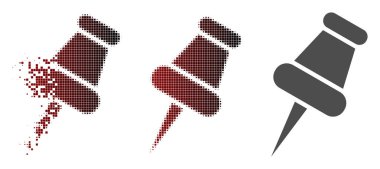 Toz nokta yarı ton Pin simgesi