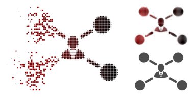Toz piksel yarı ton Kullanıcı bağlantıları simgesi