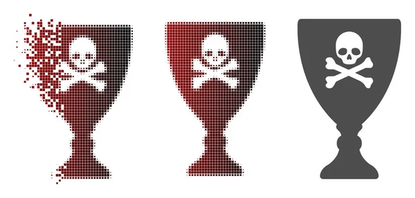 Дезинтеграция Dot Hallows One Poison Cup — стоковый вектор