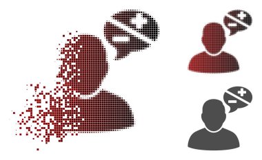 Tahribe Pixelated yarı ton Kullanıcı bağımsız değişkenleri simgesi