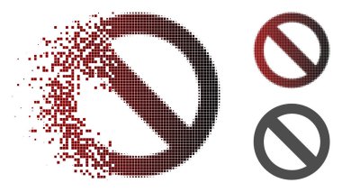 Hiçbir işareti simgesi pixelated noktalı resim bozuk