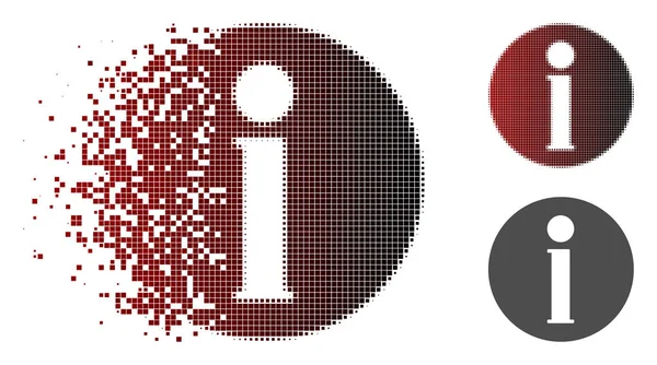 Hareketli piksel yarı ton bilgi simgesi
