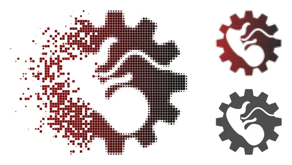 Çözünmüş Pixelated yarı ton yapay alt simge