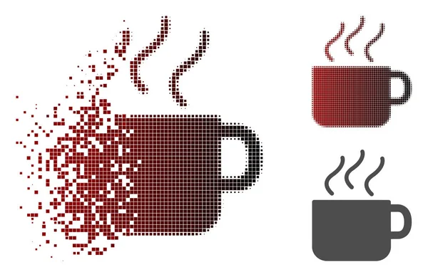 Yarı ton kahve molası simgesi noktalı ışıltı — Stok Vektör © ahasoft
