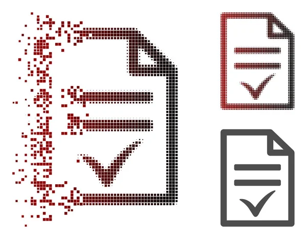 Dissolution de l'accord de demi-teinte pointillée Document Icône — Image vectorielle