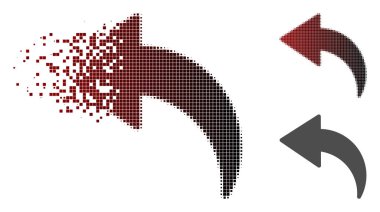 Tahribe Pixelated yarı ton geri alma simgesi