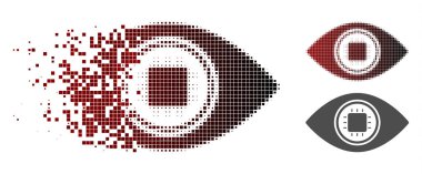 Noktalı yarım ton elektronik göz Lens simgesini çözünmüş