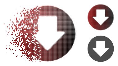 Kırık nokta yarım ton aşağı simgesi