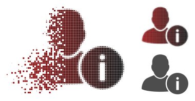 Hareketli nokta yarı ton Kullanıcı bilgi simgesi