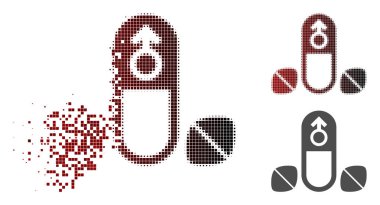 Dust Dotted Halftone Penis Potency Tablets Icon