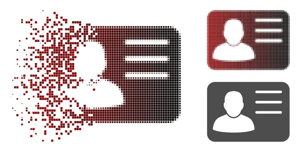 Icône de carte de compte demi-teinte Pixel poussière — Image vectorielle