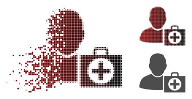 Harcanmış noktalı yarım ton Kullanıcı ilk yardım simgesi