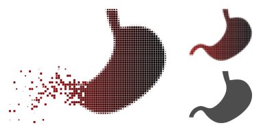 Hareketli nokta noktalı resim mide simgesi