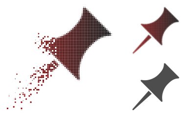 Pixelated yarı ton Pin simgesi zarar