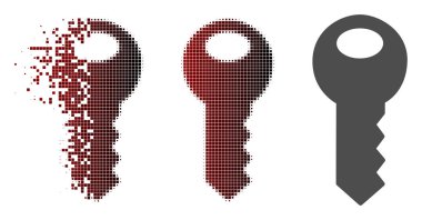 Ayrıştırılmış Pixelated noktalı resim anahtar simgesi