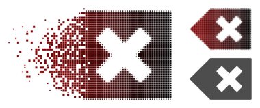 Hareketli piksel yarı ton geri tuşu simgesi