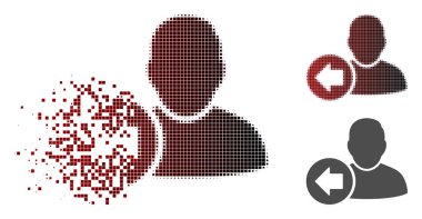 Noktalı yarım ton önceki kullanıcı simgesi harcanmış