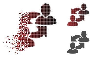 Hareketli noktalı yarım ton Exchange kullanıcı simgesi