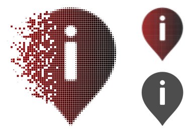 Toz nokta yarı ton bilgi işareti simgesi