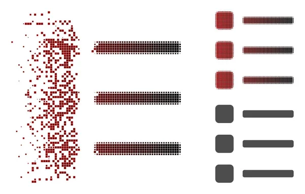 Ikona položky rozložené tečkovaný polotónů — Stockový vektor