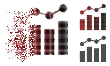 Harcanmış nokta noktalı resim istatistikleri grafikler simgesi