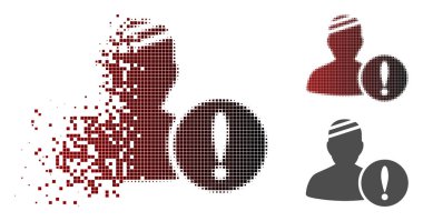 Dağınık noktalı yarım ton sabırlı Problem simgesi