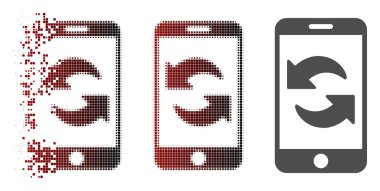 Kırık nokta noktalı resim yenileme Smartphone simgesi
