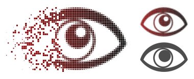 Pixelated noktalı resim göz simgesini çözünmüş