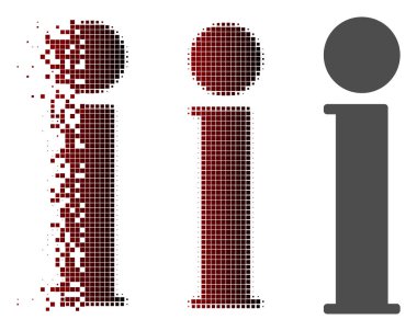 Işıltı piksel yarı ton bilgi simgesi