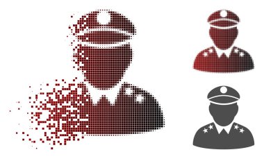 Rendelenmiş nokta noktalı resim ordu genel simgesi