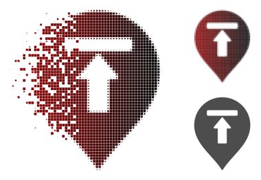 Toz nokta yarı ton çıkmaz sokak işareti simgesi