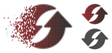 Hareketli Pixelated noktalı resim yenileme simgesi