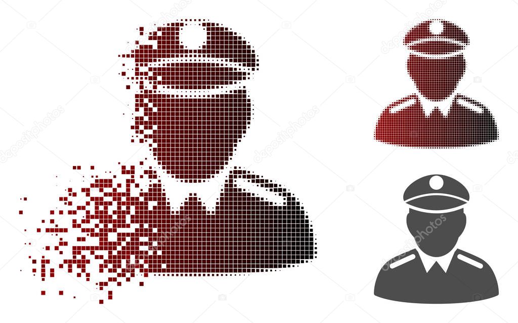 Shredded Dotted Halftone Colonel Icon