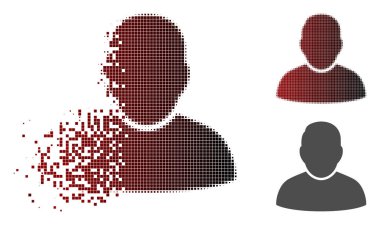 Kırık nokta yarı ton Kullanıcı simgesi