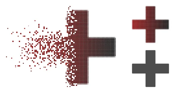 Desaparecendo meio-tom pontilhado Adicionar Ícone de Operação Matemática —  Vetores de Stock